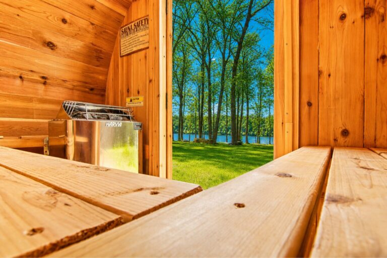 Barrel Sauna with River Views.